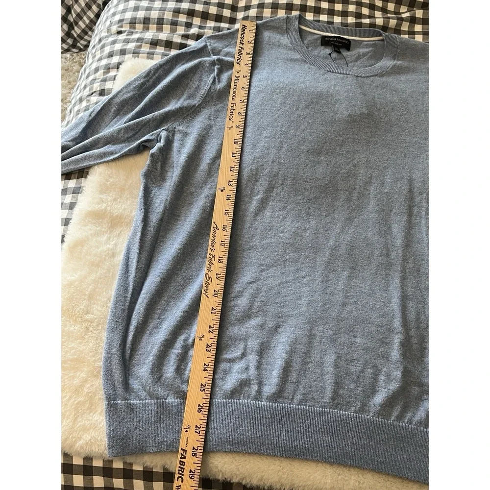 Banana Republic Factory Sweater Men's XL Eco‎ Repreve Recycled Pullover Blue NWT
